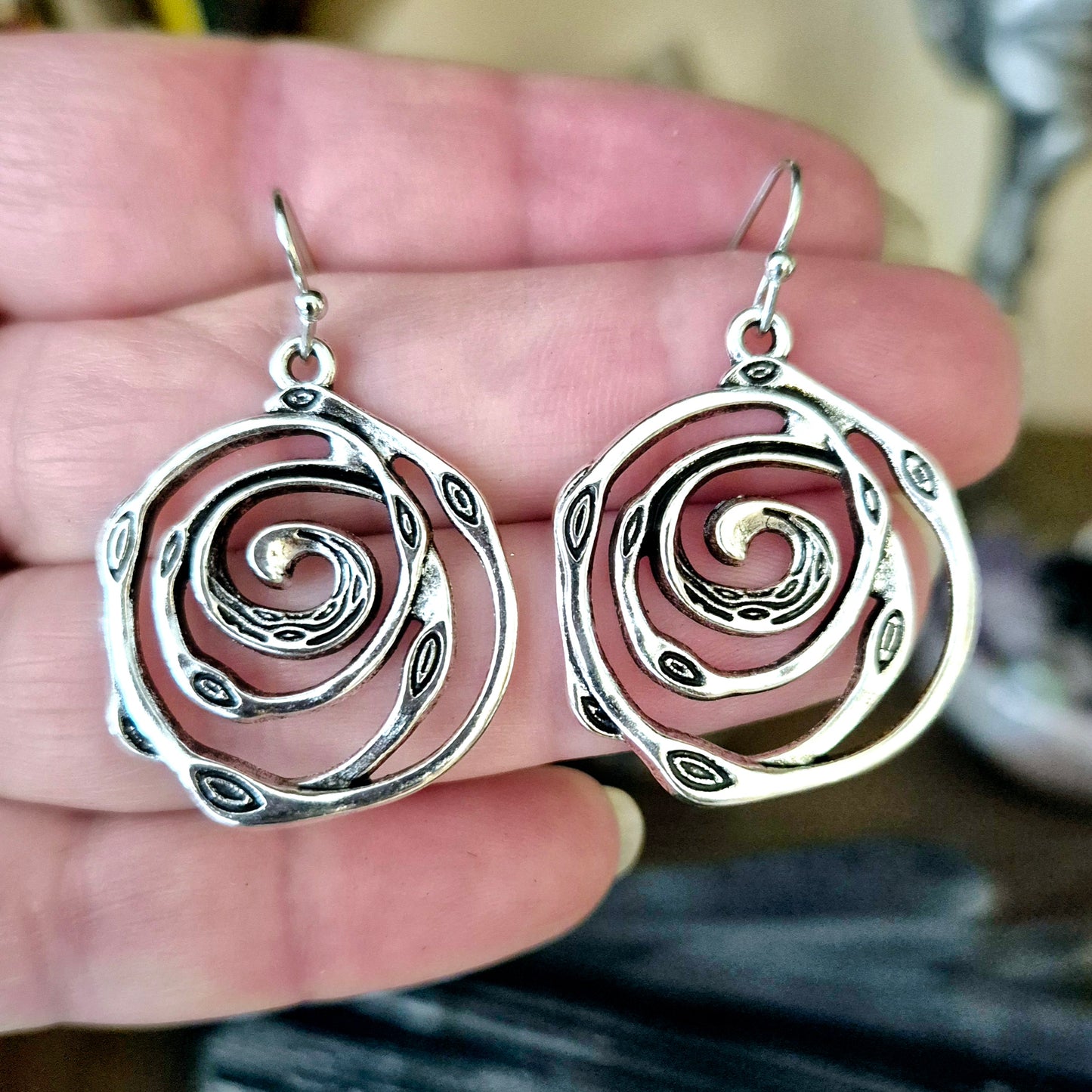 Ornate Silver Earrings