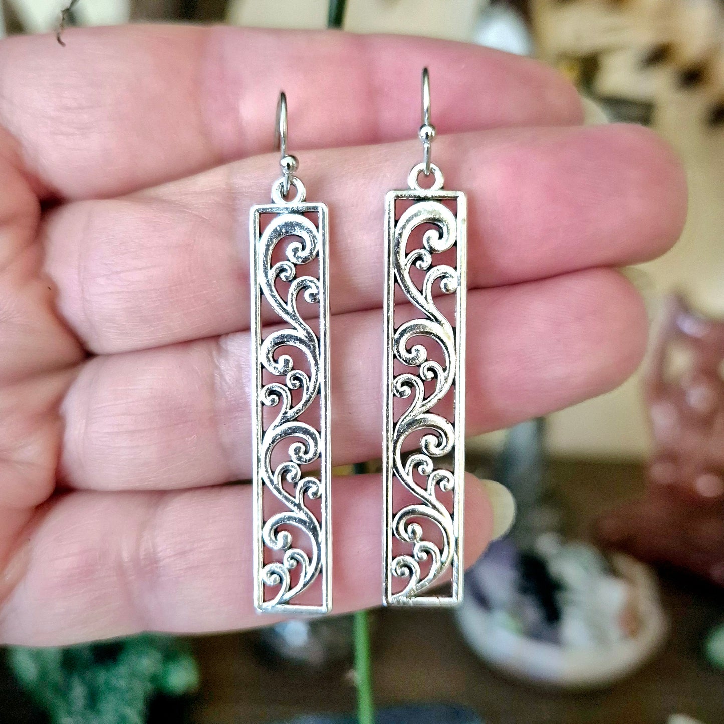 Ornate Silver Earrings