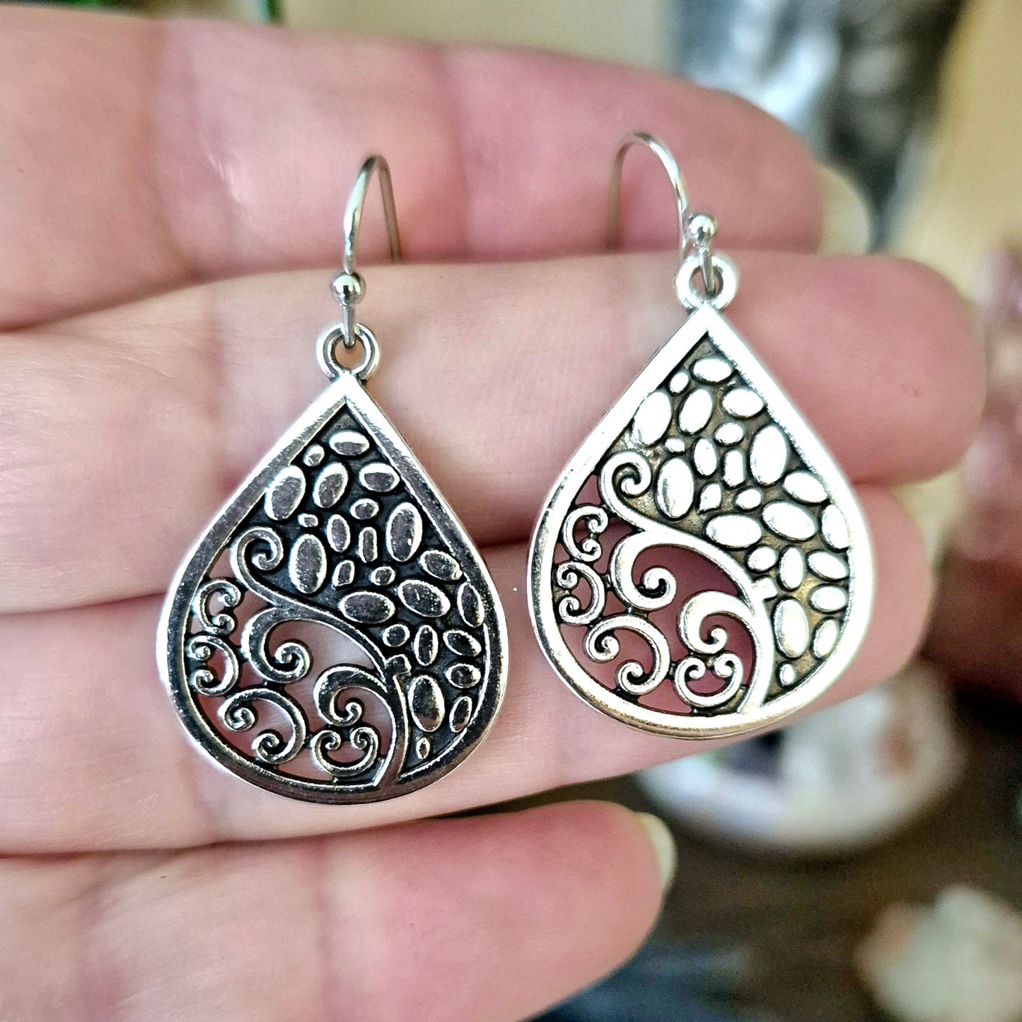 Ornate Silver Earrings