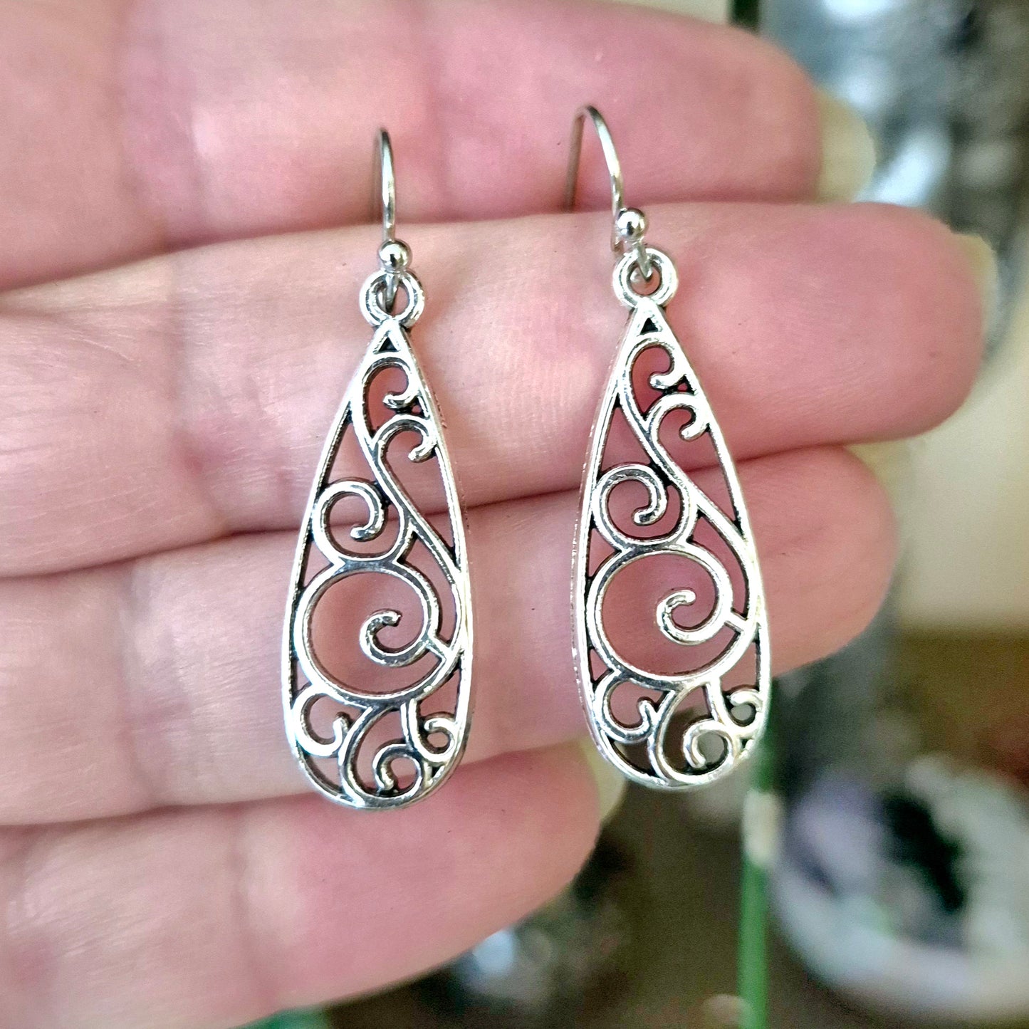 Ornate Silver Earrings