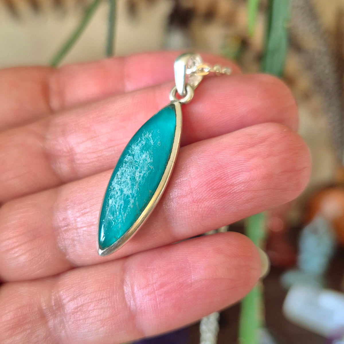 Blue Hemimorphite Pendant