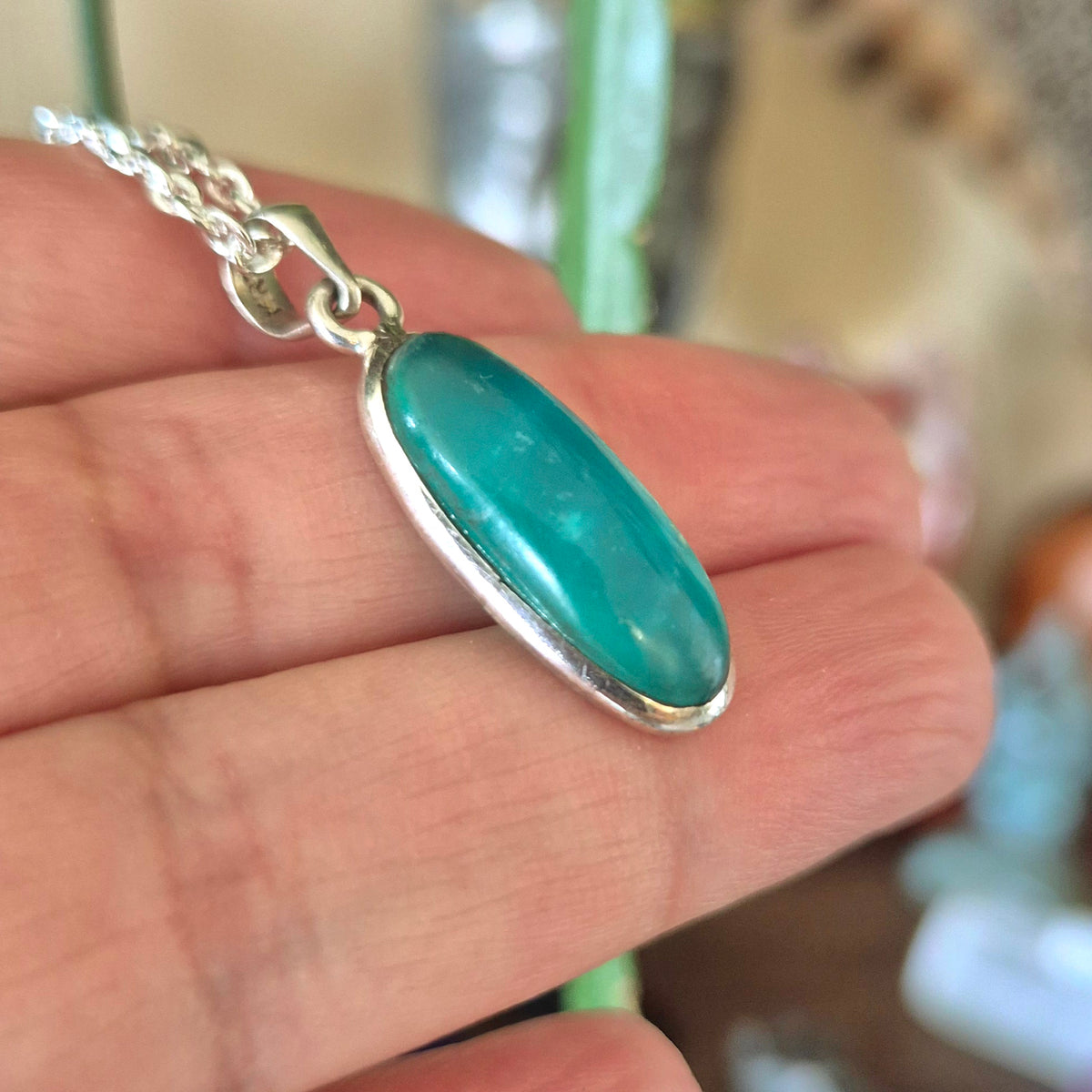Blue Hemimorphite Pendant