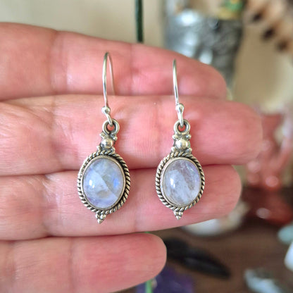 Rainbow Moonstone Earrings