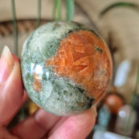 Sunstone & Blue Apatite Sphere