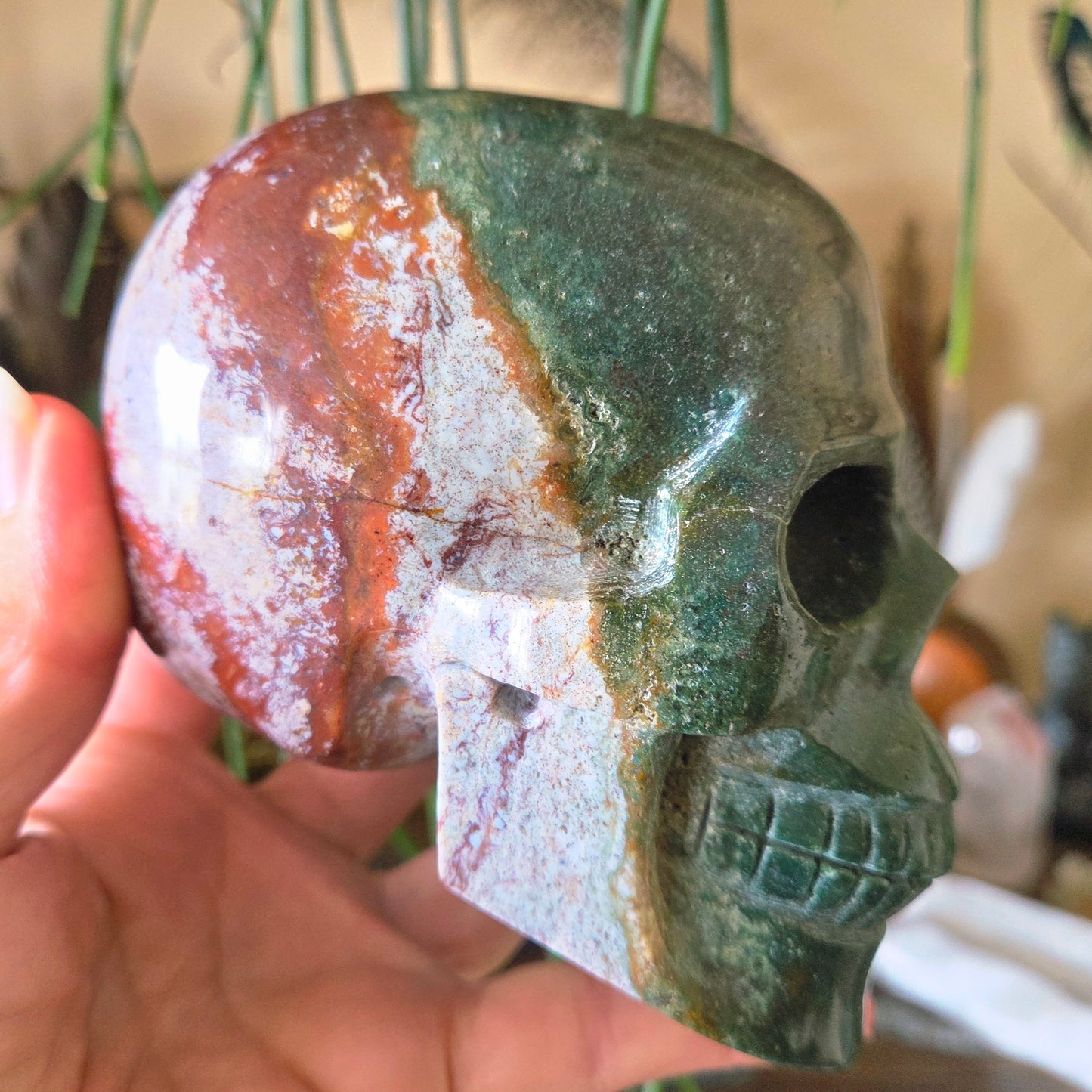 Ocean Jasper Skull 1.2Kg