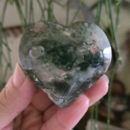 Moss Agate Heart