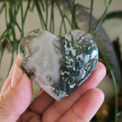 Moss Agate Heart