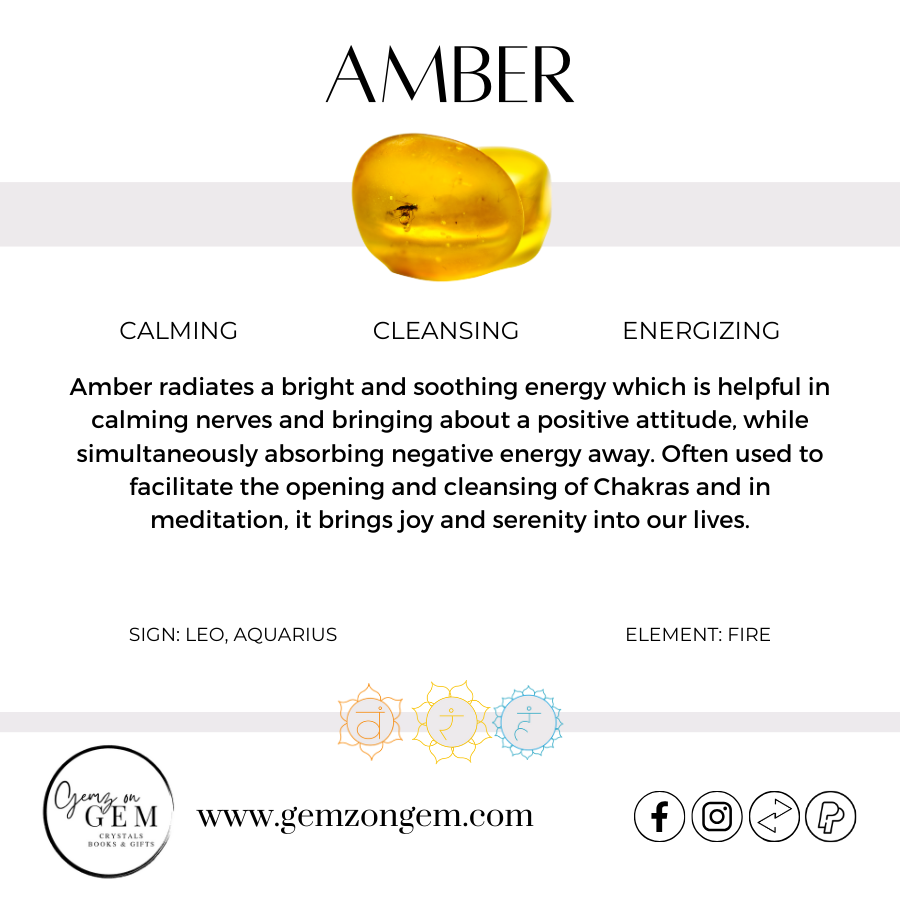 Amber Ring Size 10