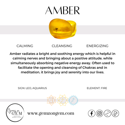Amber Ring Size 10