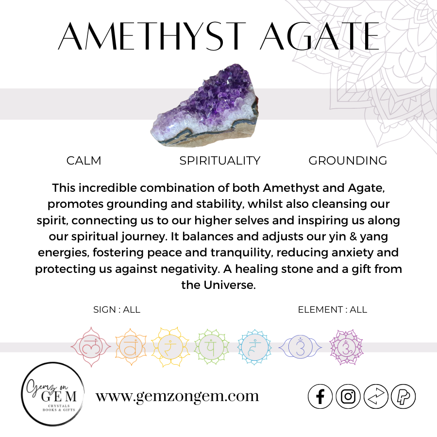 Amethyst Agate Heart