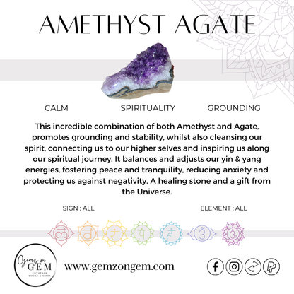 Amethyst Agate Heart