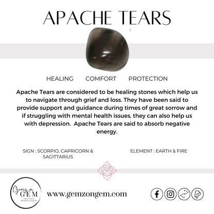 Apache Tears Bracelet