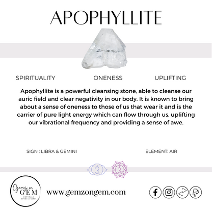 Apophyllite Cluster Pin - Mini