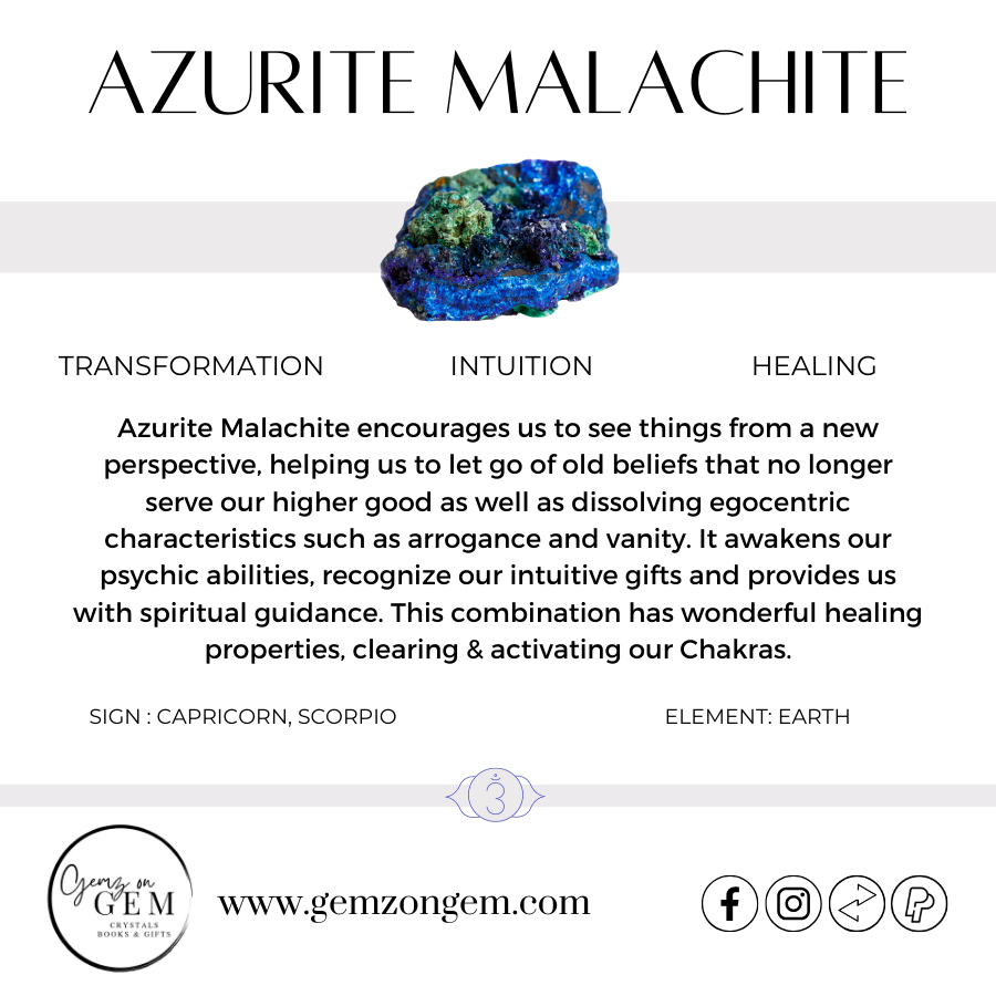 Azurite & Malachite Tower