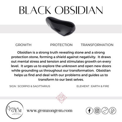 Black Obsidian Wand - Large