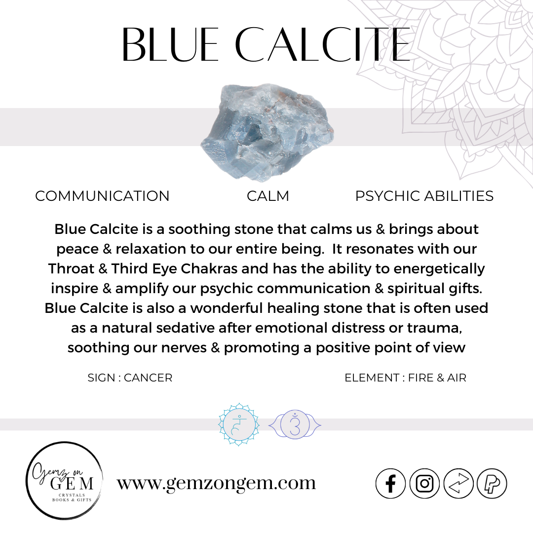 Blue Calcite Wand