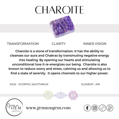 Charoite Ring Size 8