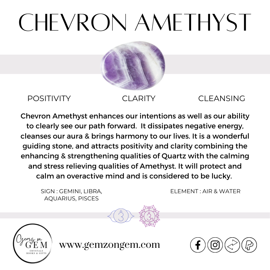 Chevron Amethyst Wand -