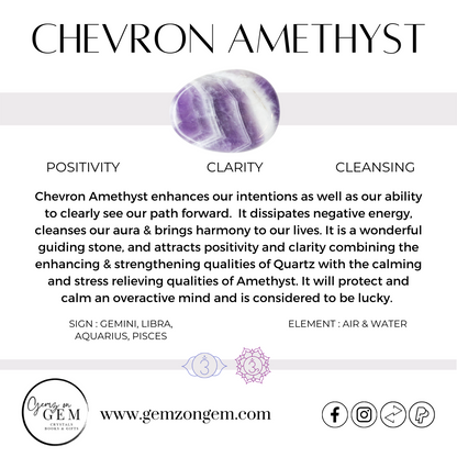 Chevron Amethyst Bracelet