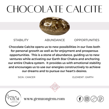 Chocolate Calcite Tumble