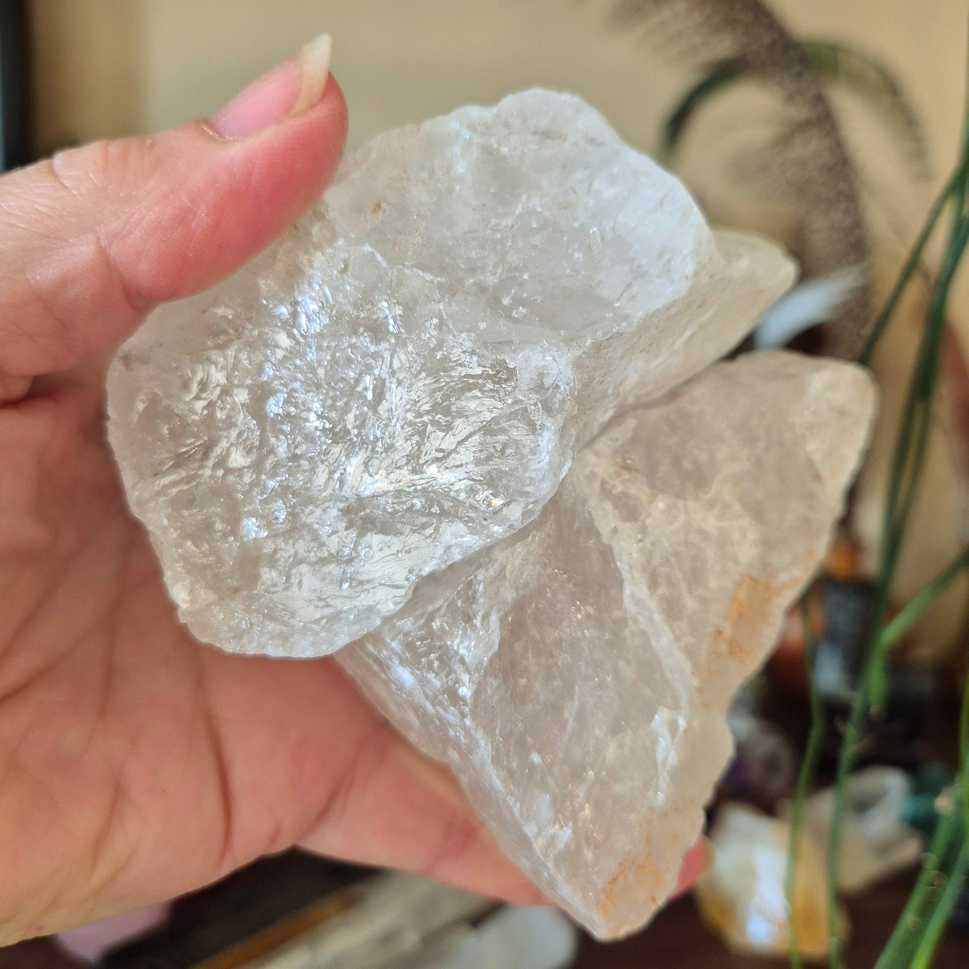 raw clear quartz rough chunk
