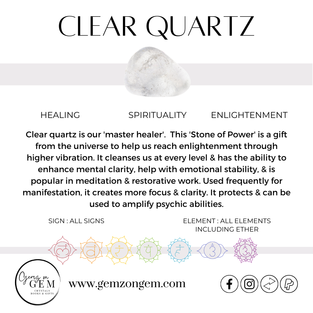 Clear Quartz Tumble - Large