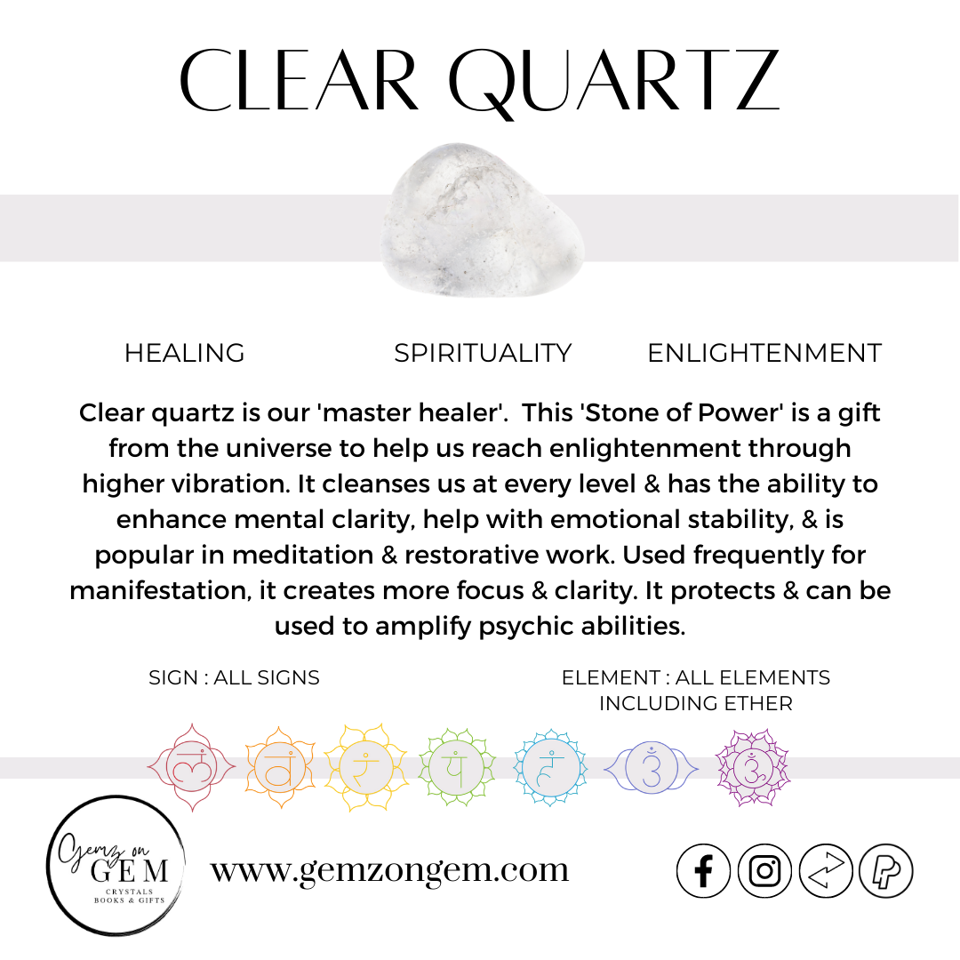 Clear Quartz Tumble - Raw