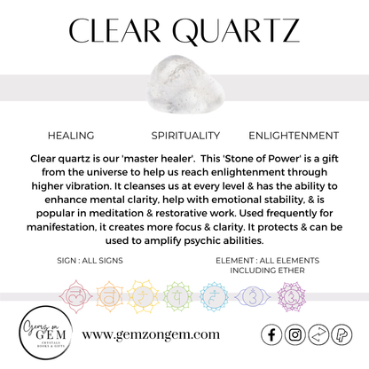 Clear Quartz Palm Stone