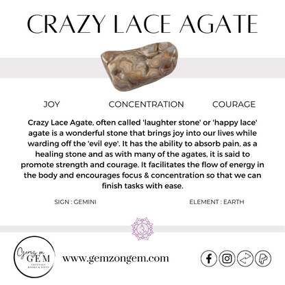 Crazy Lace Agate Bracelet