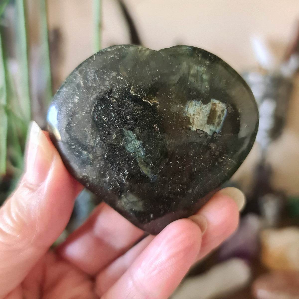 Labradorite Heart