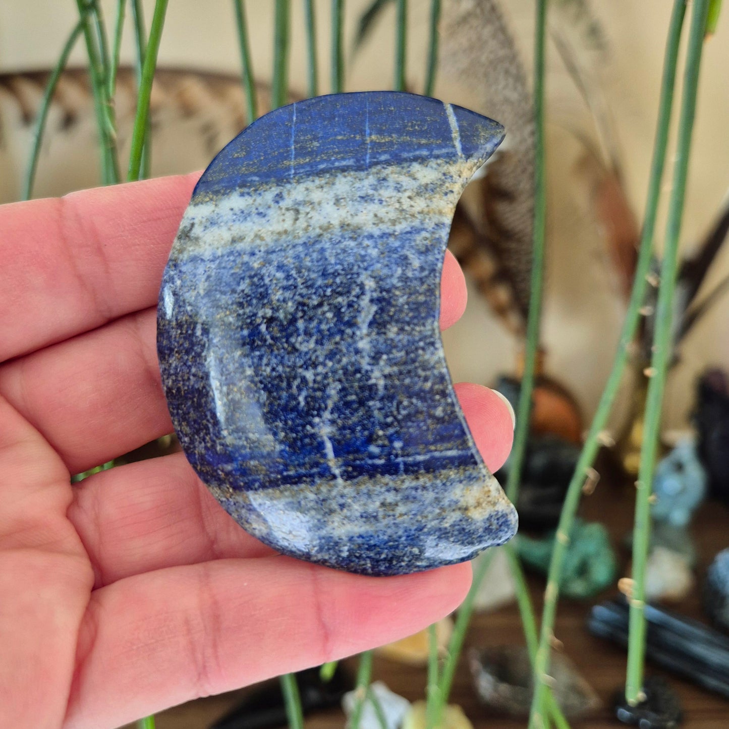 blue grain crescent moon