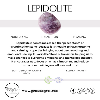 Lepidolite Double Point