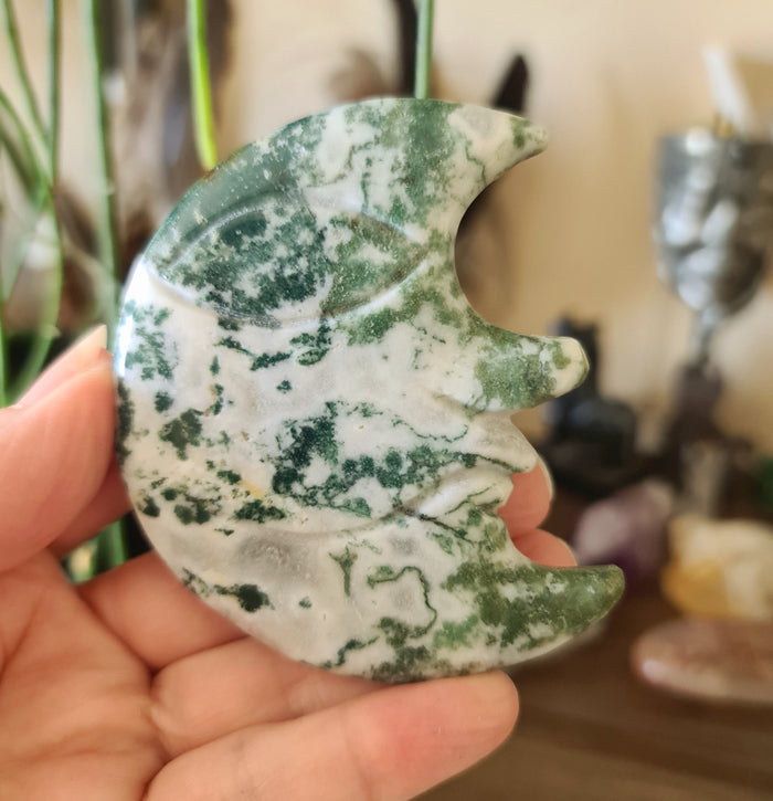 Moss Agate Moon