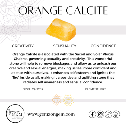 Orange Calcite Trio