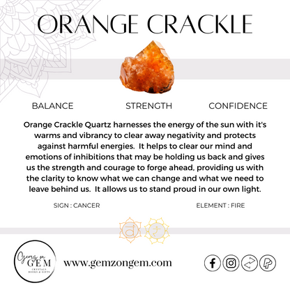 Orange Crackle Quartz