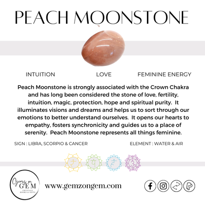 Peach Moonstone Sphere