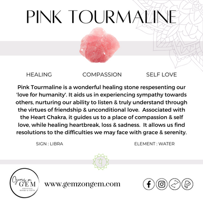 Pink Tourmaline Tumble - Medium