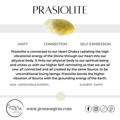 Prasiolite Ring Size 8