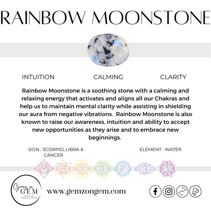 Rainbow Moonstone Bracelet