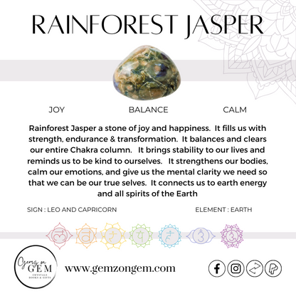 Rainforest Jasper Tumble - Medium