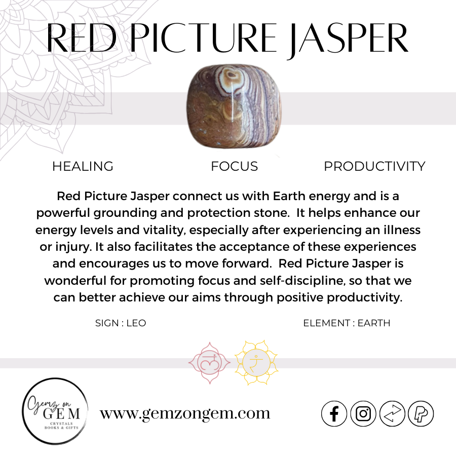 Red Picture Jasper Tumble