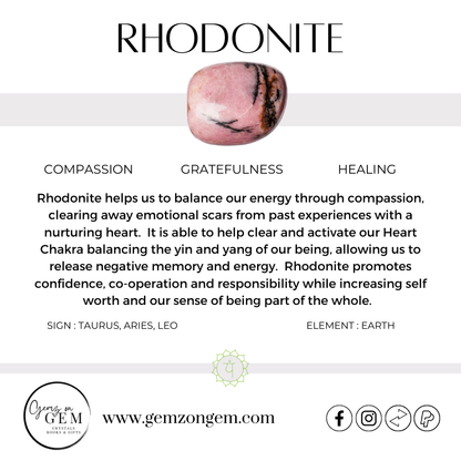 Rhodonite Ring Size 9