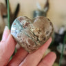 Russian Flower Agate Heart