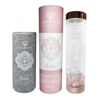 Rose Quartz Crystal Water Bottle