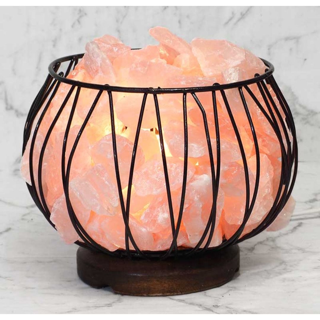 ROSE QUARTZ CAGE LAMP