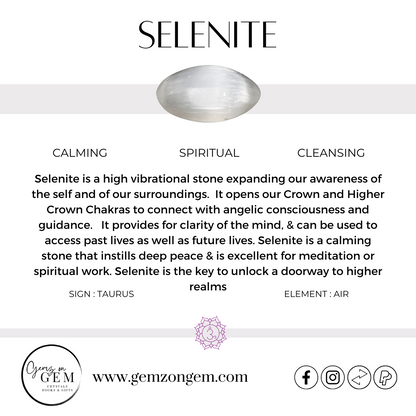 Peach Selenite Heart