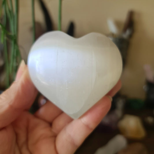 Selenite Heart - Large