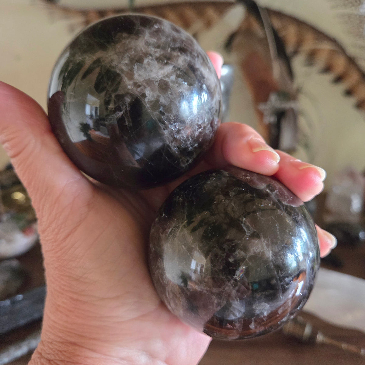 Smoky Quartz Spheres
