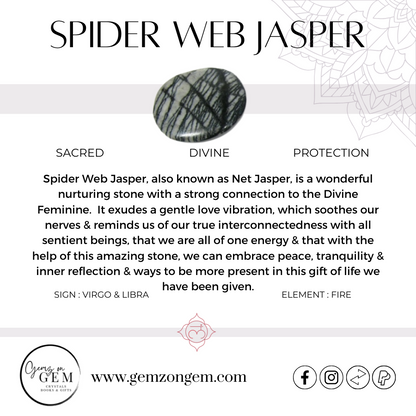 Spider Web Jasper Tumble