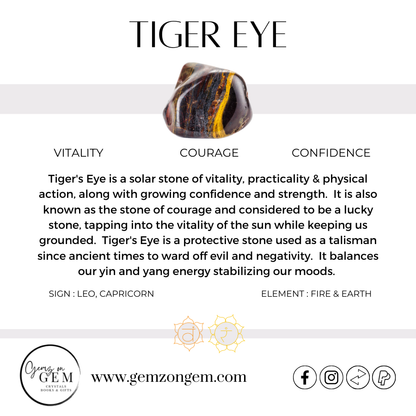 Tiger Eye Ring Size 11